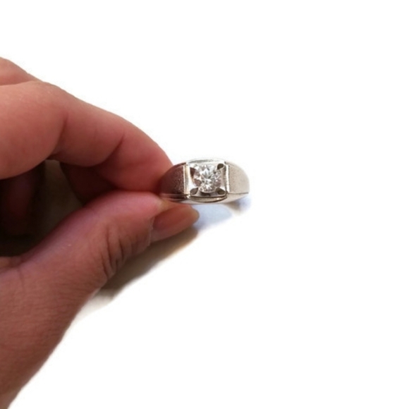 Gorgeous Vintage Lind Sterling Silver Mens Ring - Picture 4 of 6